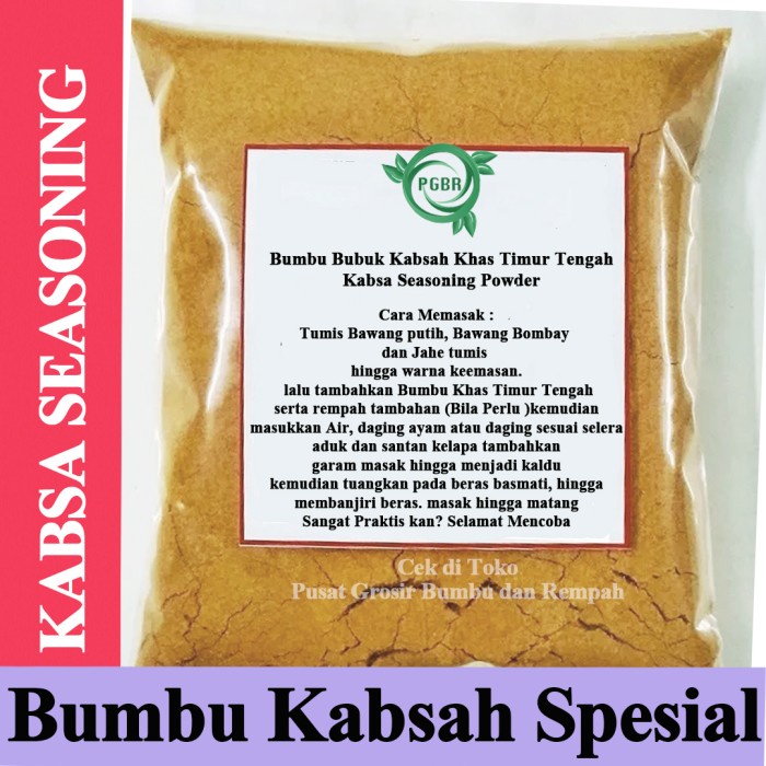 

Pusat Grosir Dan Bumbu Rempah Bumbu Kabsah Khas Arab untuk ukuran 1 Liter Beras / Kabsah / Seasoning / Kabli / Bumbu Khas Timur Tengah
