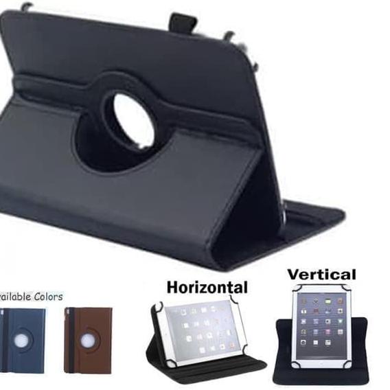 Advan Tab Sketsa 10 Inch Rotate Leather Flip Book Cover Case Casing - Hitam