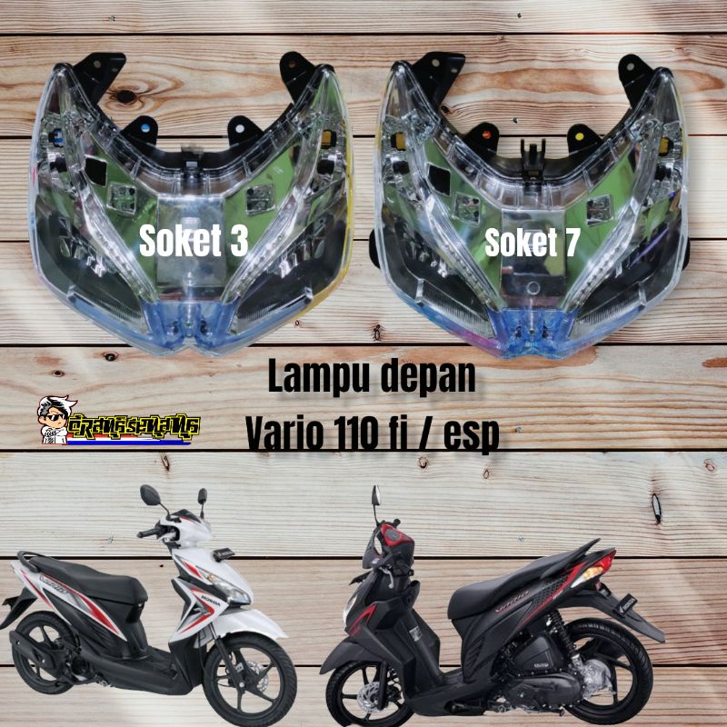 reflektor lampu depan vario 110 fi led k46 soket 7 / soket 3