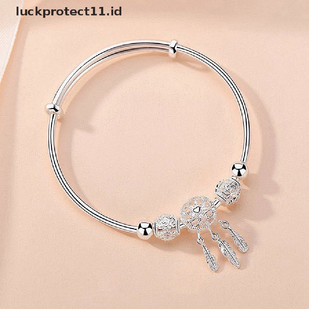 Gelang Bangle Hias Bulu Rumbai Dream Catcher Gaya Elegan Untuk Wanita