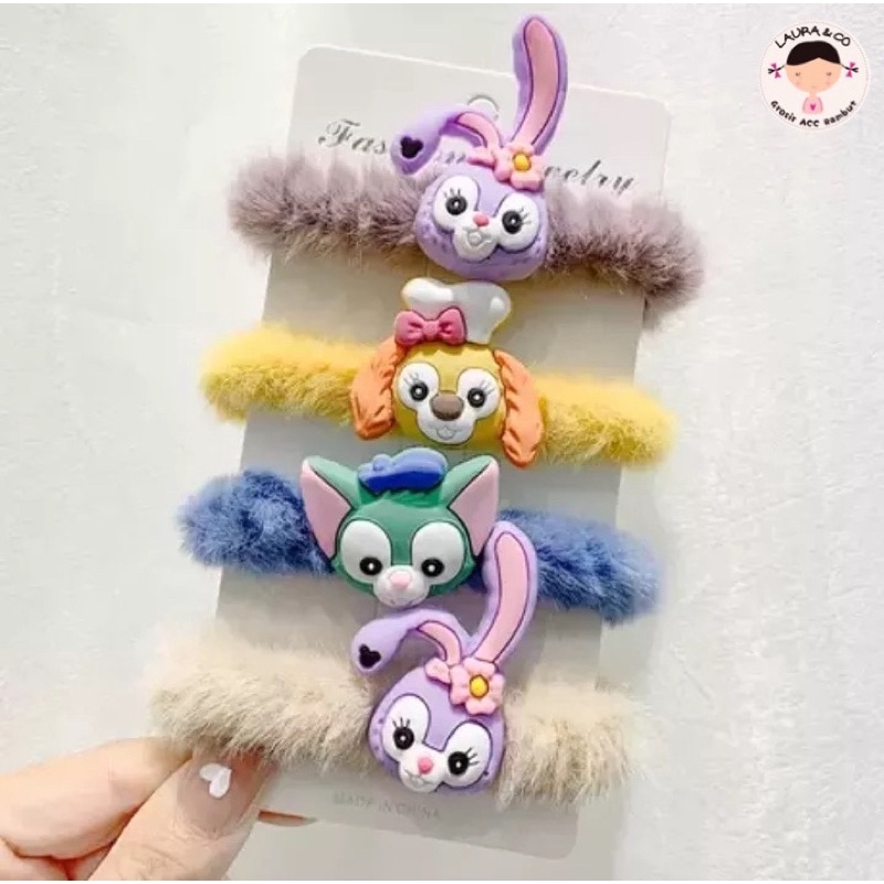 Ikat Rambut Kerut Bulu Melody Sanrio Bts bt21 Kpop 12pc murah grosir lusinan kerut kunciran elastis korea