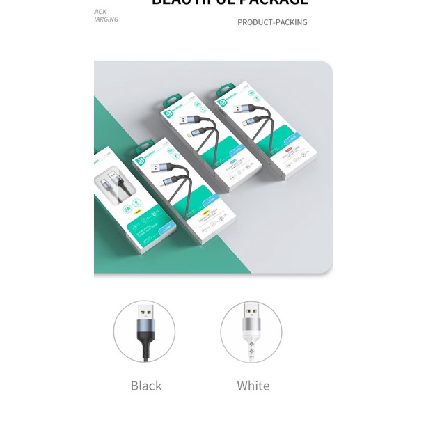 Data Kabel SIKENAI Data Cable CX-8 5A Micro USB Auto Disconnect - Putih