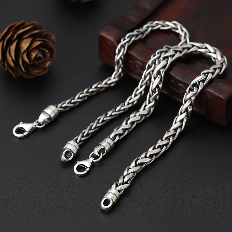 Gelang Desain Cakar Naga Bahan Stainless Steel Warna Silver Untuk Pria