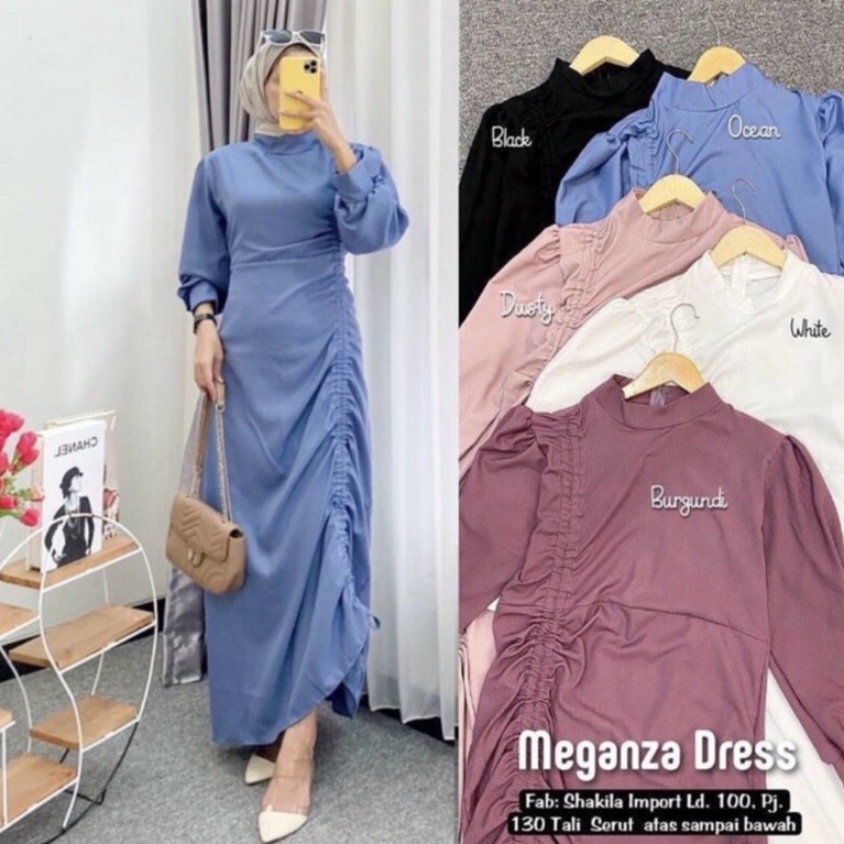 MEGANZA DRES - DRES SERUT - TERBARU - PAKAIAN WANITA - BISA COD