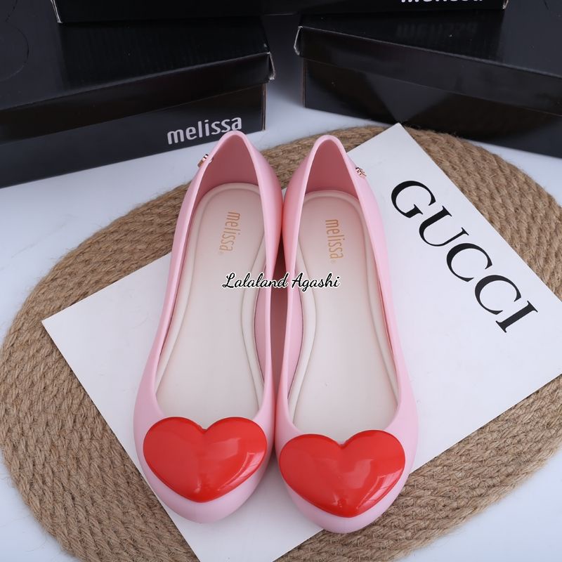 Sepatu Melissa Ultragirl heart fuschia /sepatu Melissa wanita/Sepatu jelly cewek