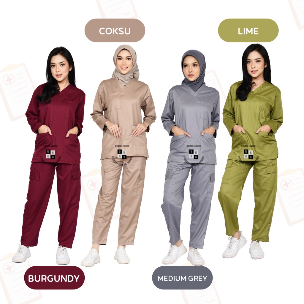 Baju OK TOYOBO CARGO / Baju Jaga / Scrub Medis Lengan Panjang (DOCHS MEDIC)