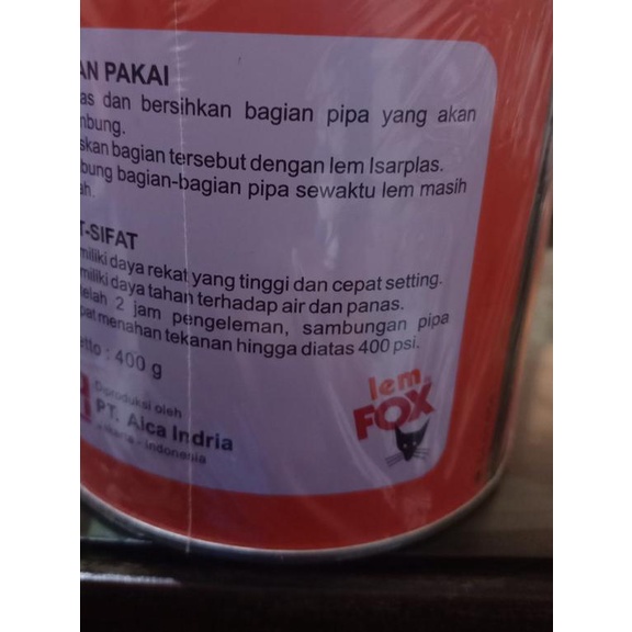 

MURAH LEM PIPA PVC LEM ISARPLAS KALENG 400GRAM