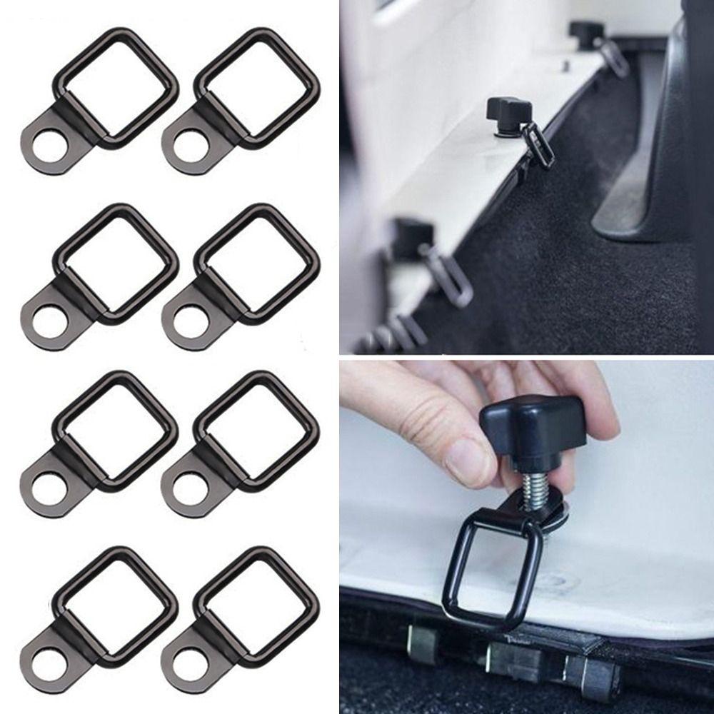 POPULAR 8pcs Heavy Load D Ring Truck Cargo Hook Bentuk Persegi Lashing Ring