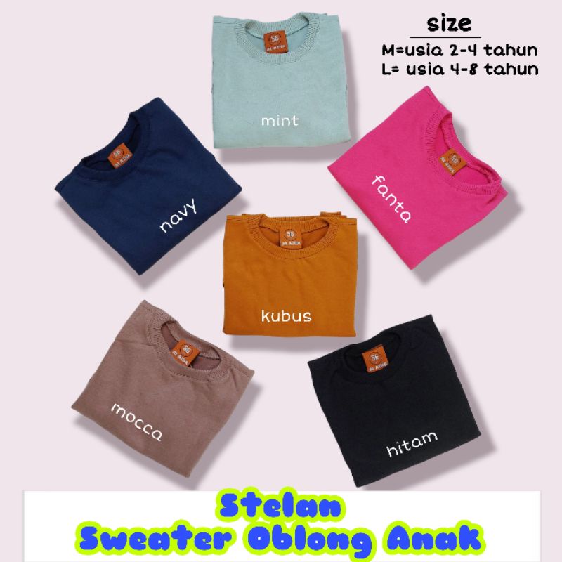 stelan anak/cewe/cowo/sweater/oblong/hoodie/usia 2-8 tahun