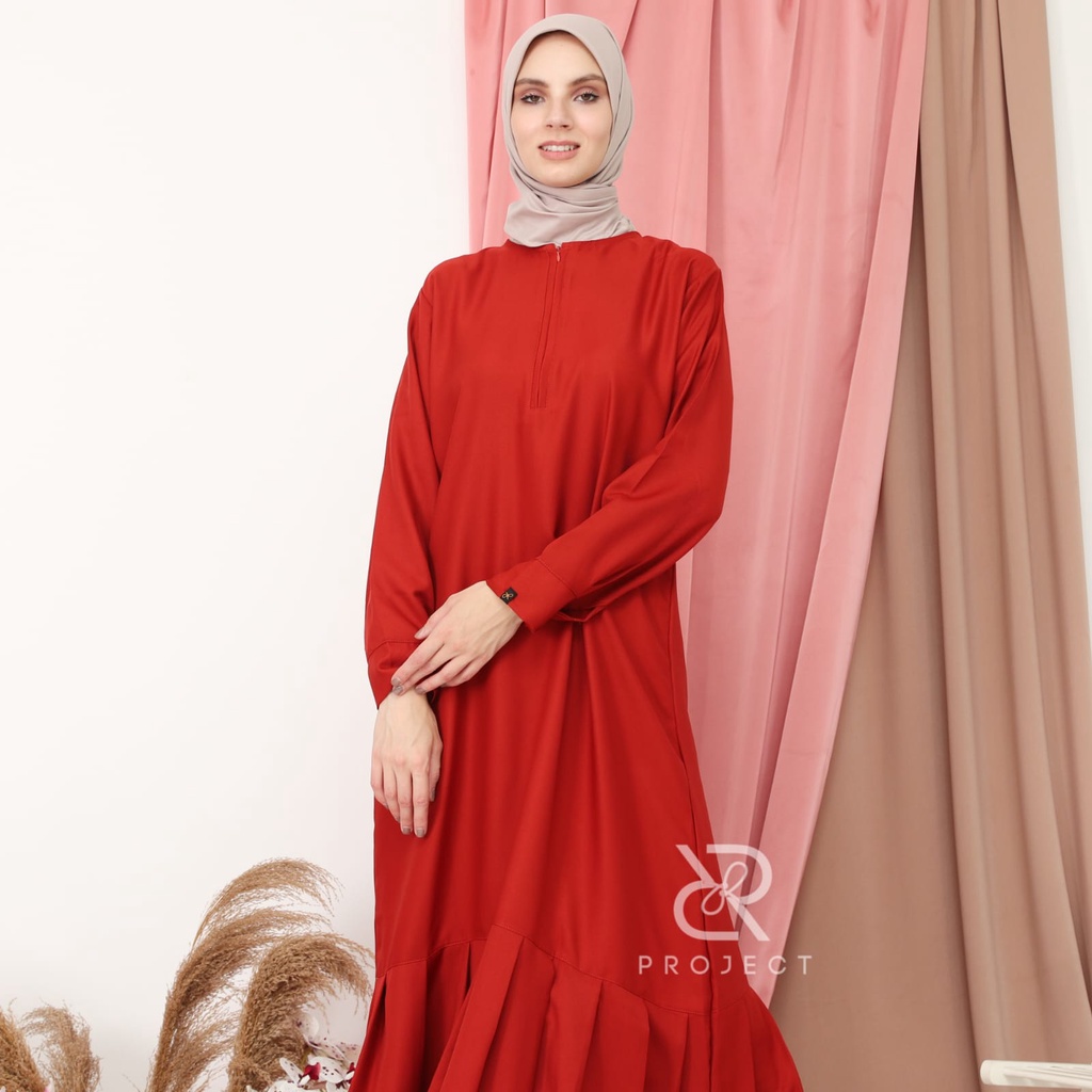 GF02 ~ NEW COLOUR YURI CERRY RED | BAJU GAMIS WANITA TERBARU | FASHION MUSLIM WANITA KEKINIAN | BAJU MUSLIM WANITA