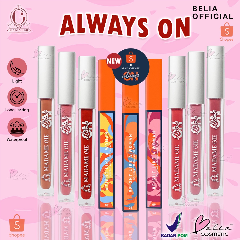 ❤ BELIA ❤ Madame Gie Always On Lip Cream BPOM | Lipcream lipstick lipstik Madamegie Gisella