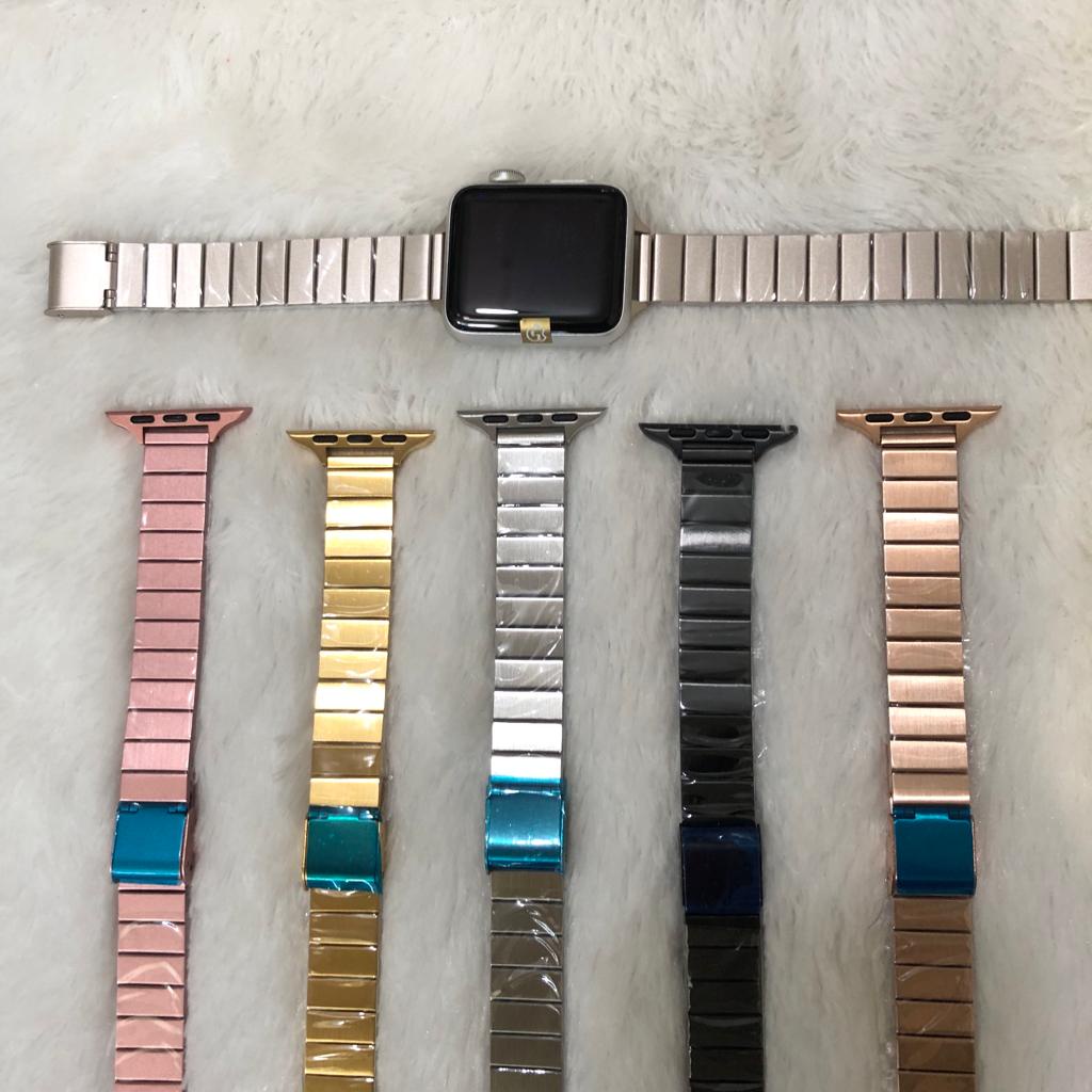 Strap Apple Watch Stainless Resin Link Series 1 2 3 4 5 SE 6 7 8 Ultra