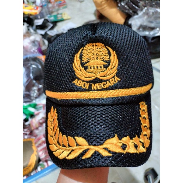 Topi KORPRI Bahan : JALA FULL BORDIR ( Kualitas Premium )