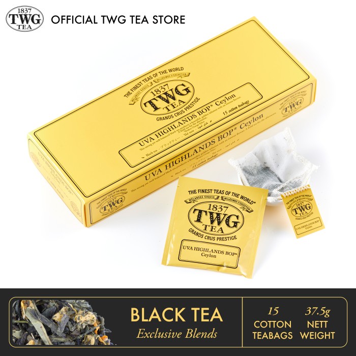 

TWG TEA UVA HIGHLANDS BOP, COTTON TEABAG