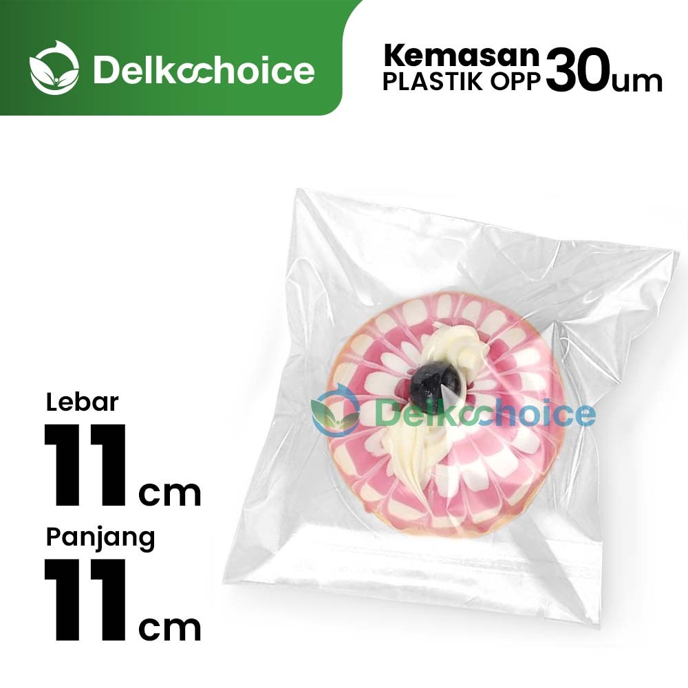 Plastik Kue Donat Kecil/Plastik OPP Kue Kering 11x11cm/Plastik Roti