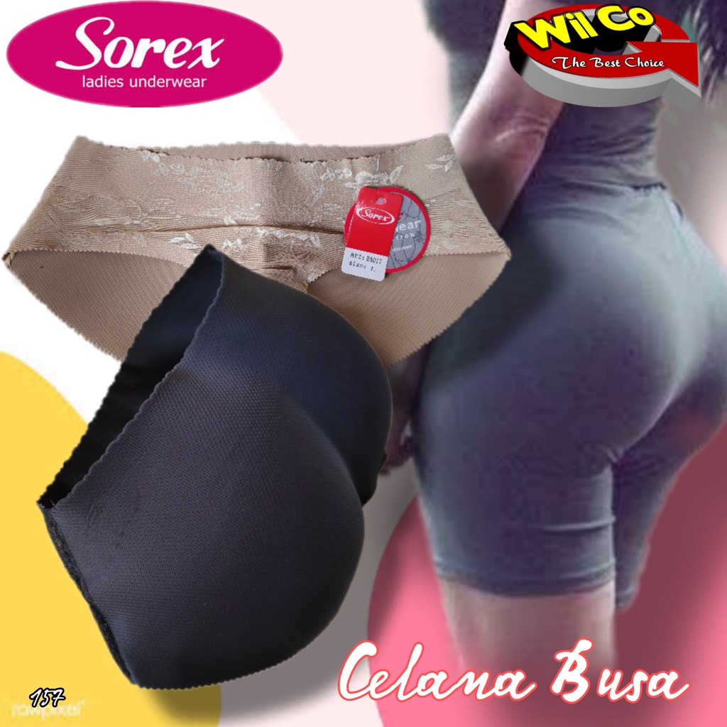 K157 - (Harga Per 1Pcs) CELANA BUSA WANITA SHAPEWARE PAKAIAN WANITA PEMBENTUK BOKONG CD BUSA SEXY SOREX SIZE S - XL