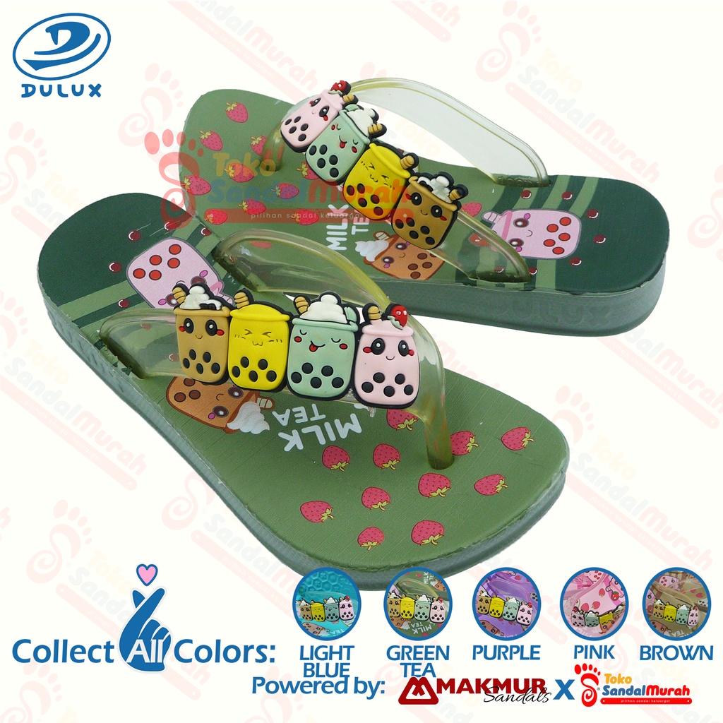 Toko Sendal Murah - Sandal Anak Perempuan Motif Boba Uk 30 - 35 / Sandal Anak Terbaru / Sandal Anak Perempuan Nyaman / Sandal Jepit Anak Lucu [Toko Sendal Murah Kids 02 M 393 C BB]