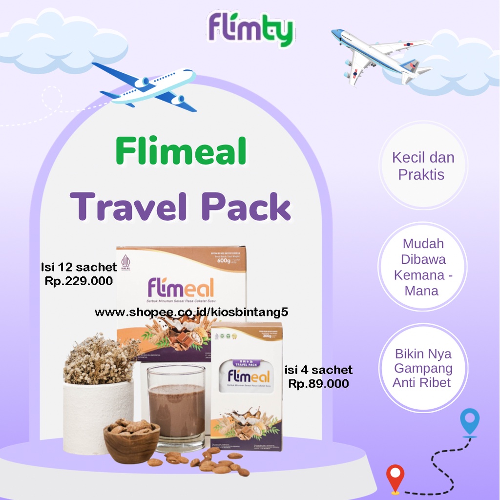 

Flimeal Flimty Coklat Susu Non Vegan Oiriginal HALAL BPOM 12 sachet
