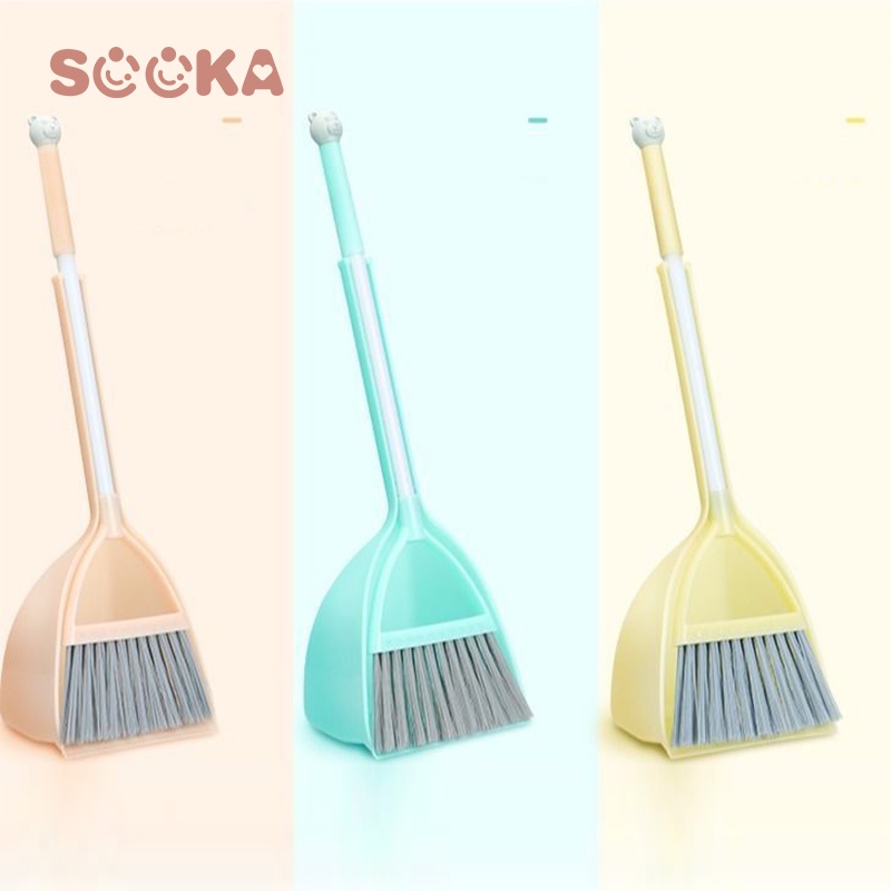 SOOKA Set Sapu + Pengki Mini Aesthetic Untuk Belajar Anak Pekerjaan Rumah Tangga SK-AFC1099