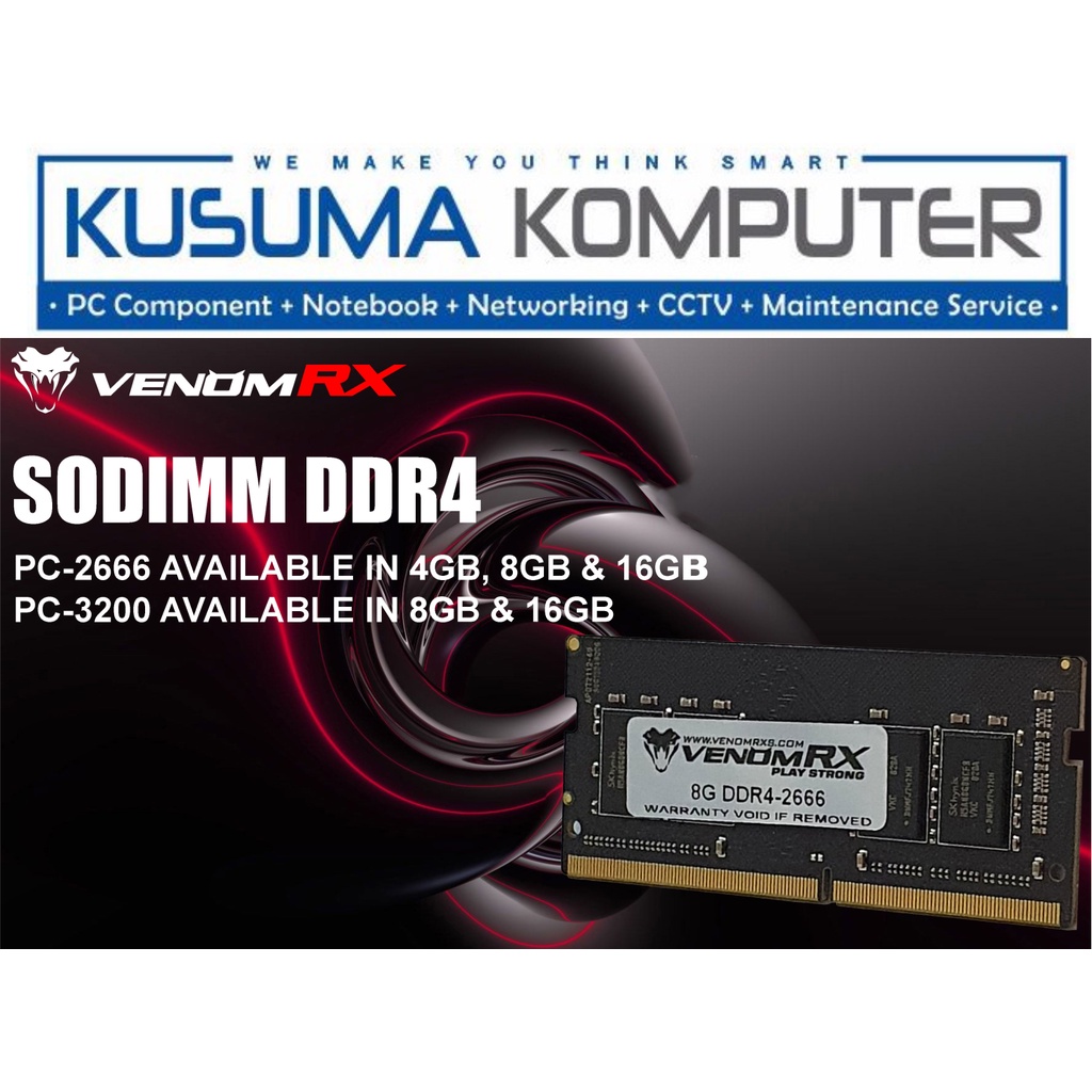 Venomrx Ram Sodimm 8GB DDR4 2666MHz 2666 Ram Laptop
