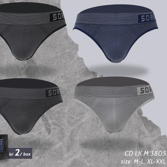 Isi 2pcs - Sorex Sport Cd Seamless Edition Men Anti Nyeplak CD 3805 - XL-XXL