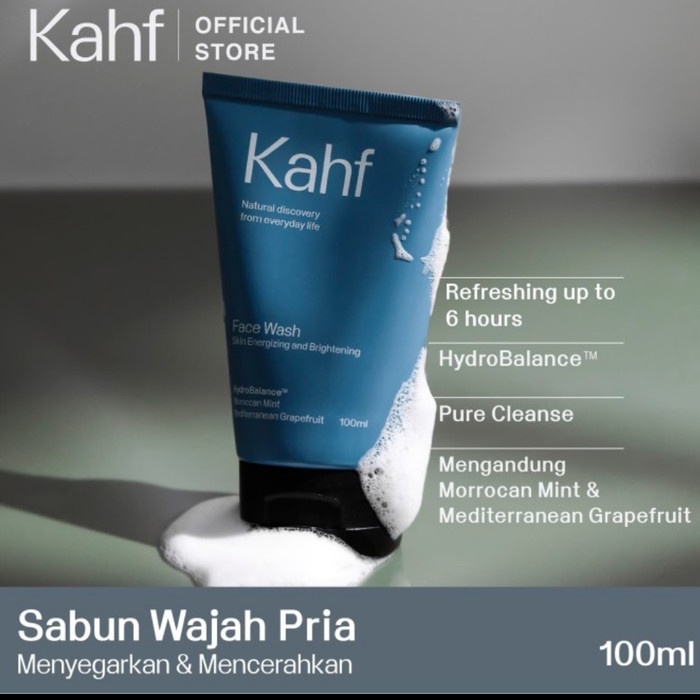 MFI - SEDIA SABUN CUCI MUKA BY KAHF //FACE WASH / FACIAL WASH | SABUN MUKA PRIA - 100 ML -LAWAN KOMEDO SANGAT AMPUHH