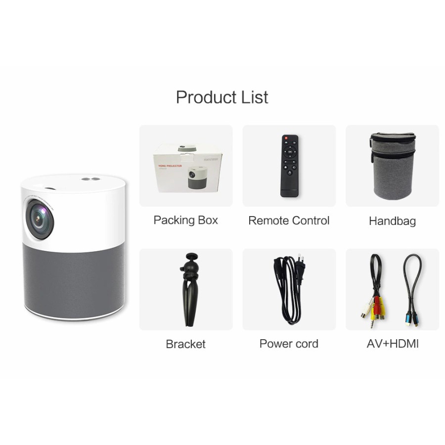 Proyektor Projector Android Wifi Mini Smart M1 HD 1080P 5000 Lumens