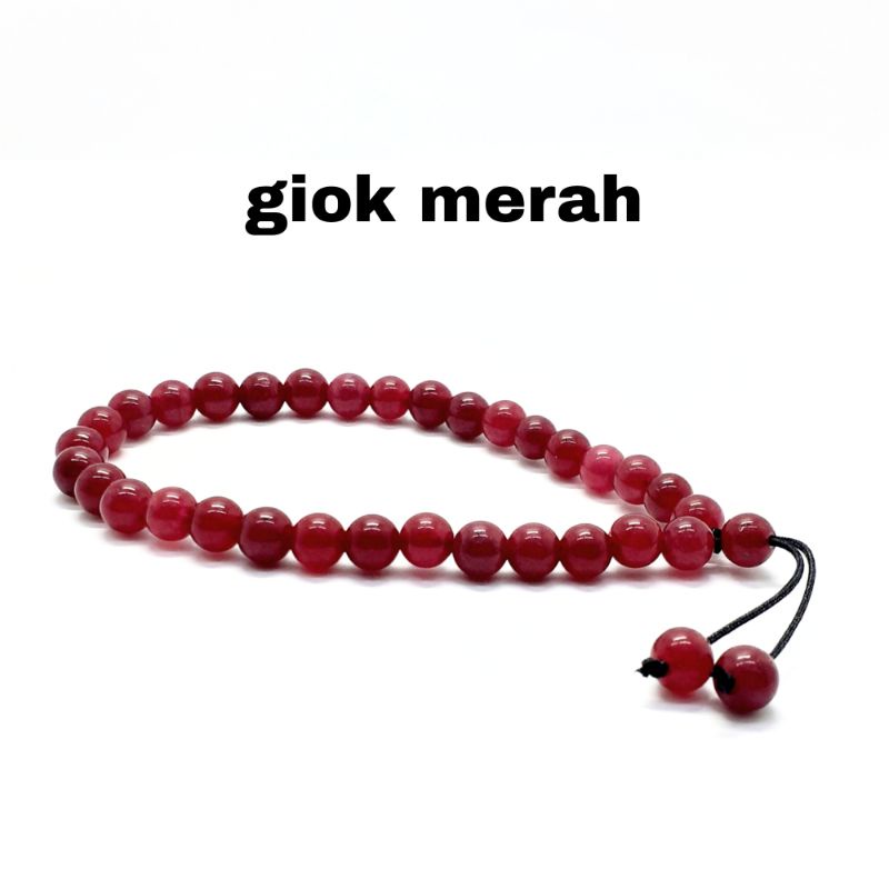 GELANG TASBIH BATU GIOK ASLI 33 BUTIR