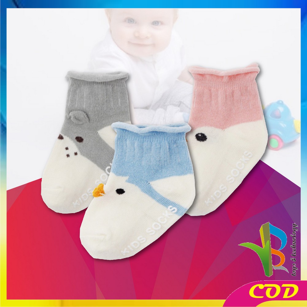 RB-P90 Kaos Kaki Bayi Anti Slip Animal Lucu / Cute Baby Socks / Kaos Kaki Anak Antislip Motif Hewan