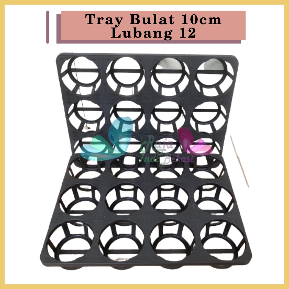 Tray Bulat 10cm Lubang 12 Untuk Anggrek/Pot Semai Pot Bulat Bibit Benih Flexible-Tray Anggrek 12 Lubang /Tray Anggrek Dewasa 3,5&quot;