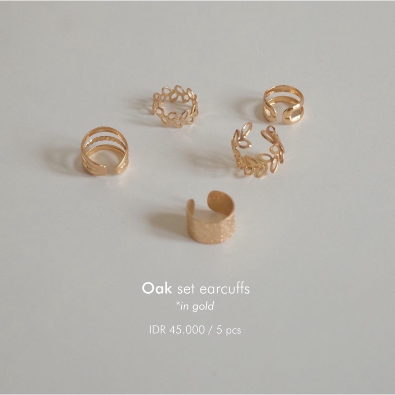 Ark.co - OAK set earcuff anting cepit klip minimalis