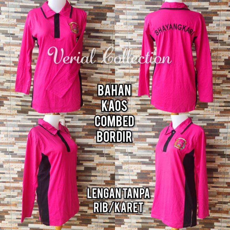 KAOS Olahraga Bhayangkari Nusantara Katun Bordir