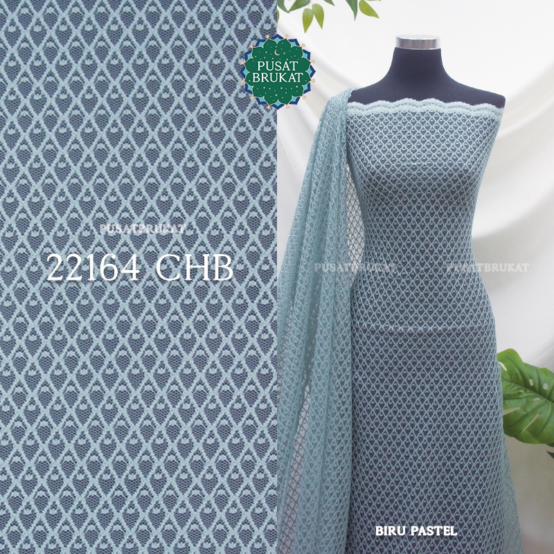 KAIN BROKAT TILE MOTIF DIAMOND MESH - KAIN KEBAYA BRUKAT KOTAK KOTAK / NORVINA [harga per 0.5m]