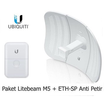 Paket Ubiquiti LiteBeam M5-23 23DBI (LBE-M5-23) + Ubiquiti ETH-SP