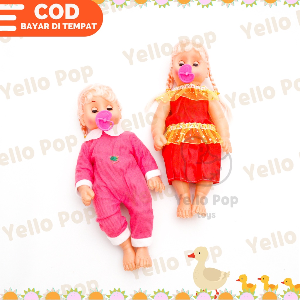 YelloPop Mainan Boneka Bayi Susan Bisa Nangis Mirip Bayi Asli Boneka Empeng Perempuan Bunyi