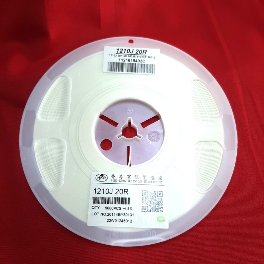 ( 100 biji ) R Resistor SMD 1210J 20R