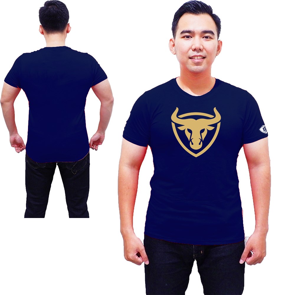 Baju Gym Fitnes banteng retak kaos dryfit biru