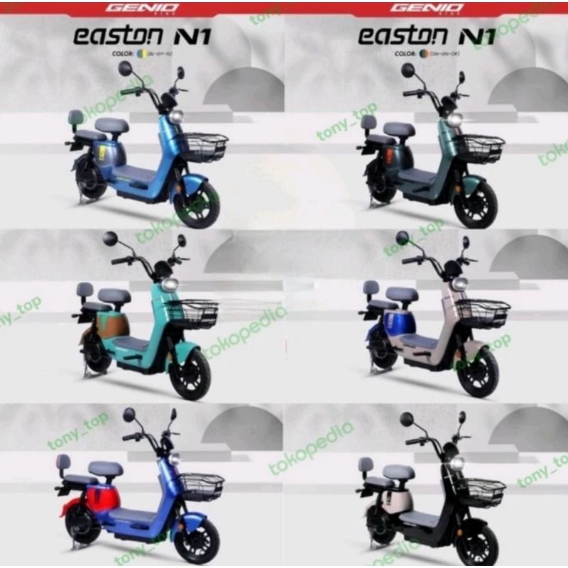 Sepeda Listrik Genio United Migo Easton N1 EastonN1 Aki 48 V 600 Watt