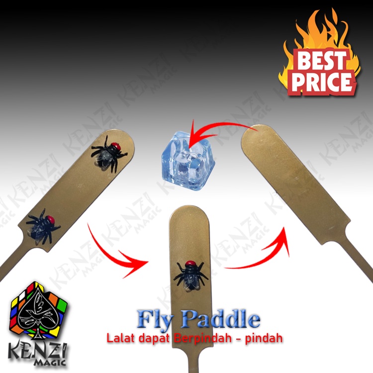 Alat Sulap Fly Paddle Mainan lalat Berpindah