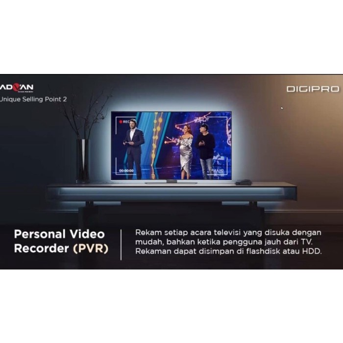 ADVAN DIGIPRO STB DV3T2 Set Top Box TV Digital Youtube 1080p Full HD TV Receiver