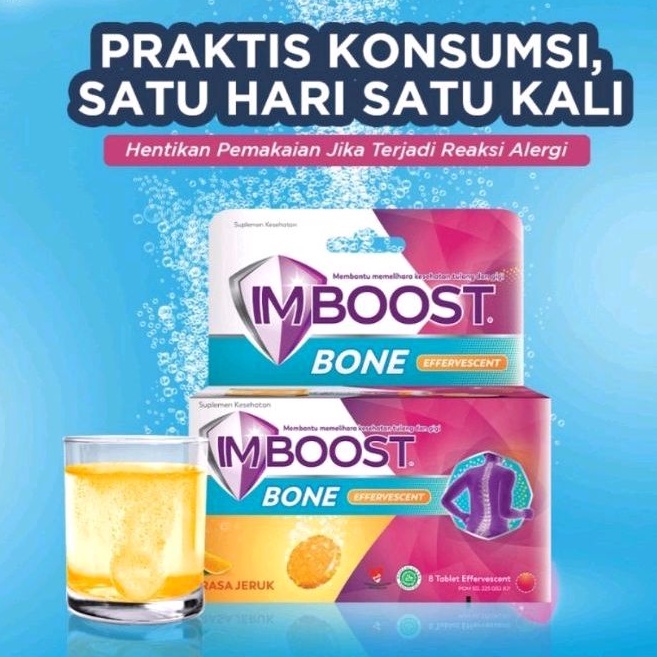 Imboost BONE effervescent Botol isi 8 Vitamin D3 K2