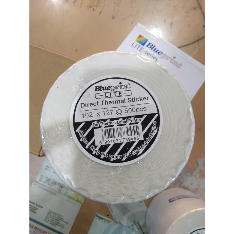 

Kertas Label DTS Thermal Stiker Resi BLUEPRINT Lite 102x127 mm 500Pcs Roll