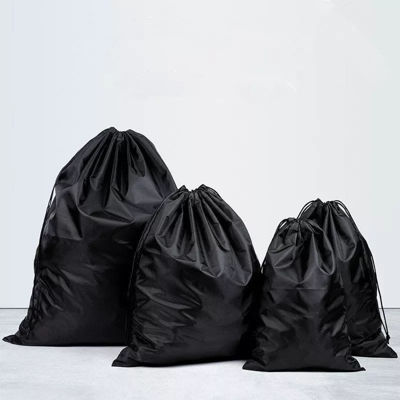 tas pouch serbaguna / tas serut wanita polos hitam