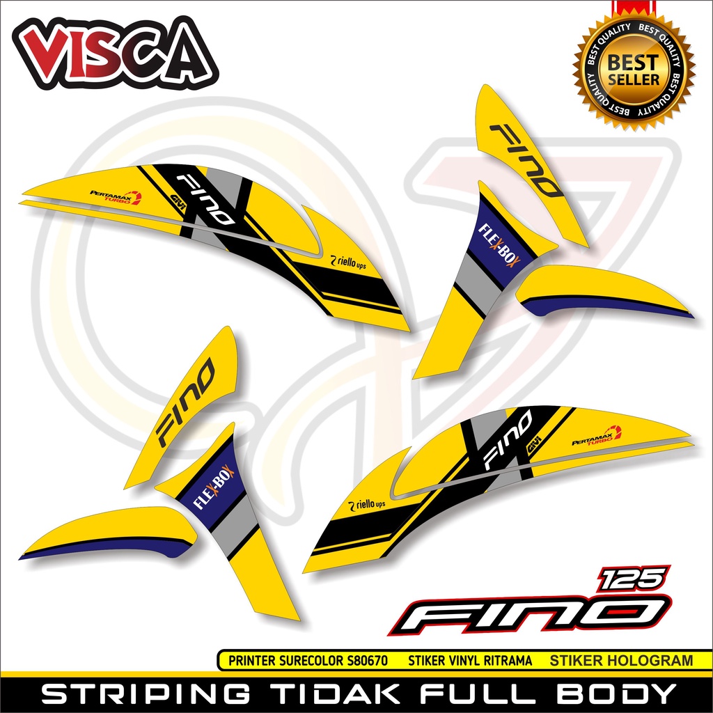 Stiker Motor Fino - Striping Fino 125 Variasi Simple -Stiker Fino - Stiker Fino 125 Variasi Simpel -