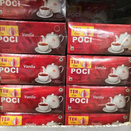 Teh cap poci vanila pack ( 1 pak isi 5 box ) teh enak murah dan wangi