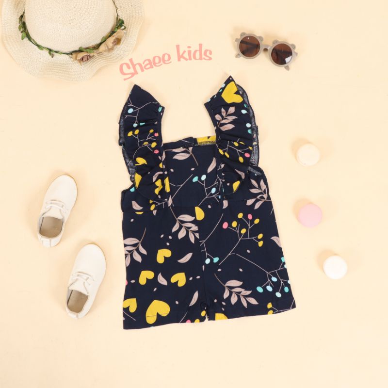 SHAEE KIDS Jumpsuit Anak Perempuan Flower Rayon Premiun 6bln-1tahun