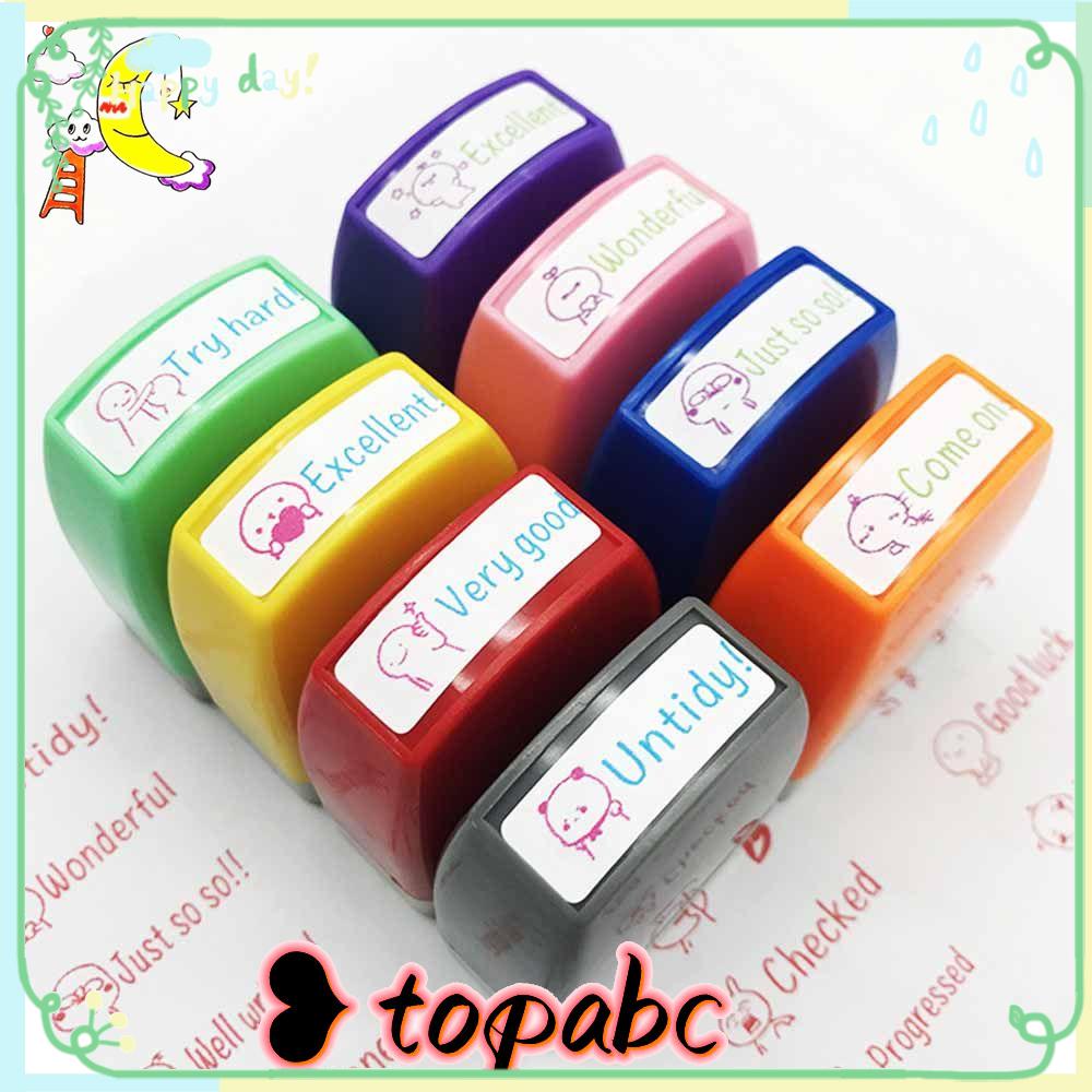 Top Stempel Motif Kartun Bahasa Inggris Untuk Anak-Anak