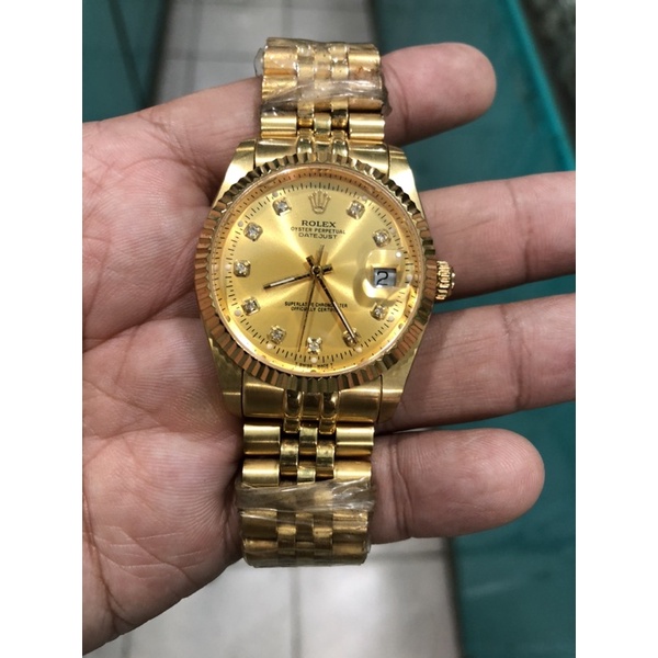 jam tangan rolex automatic klasik elegant gold jam tangan pria jam fashion vintage rolex