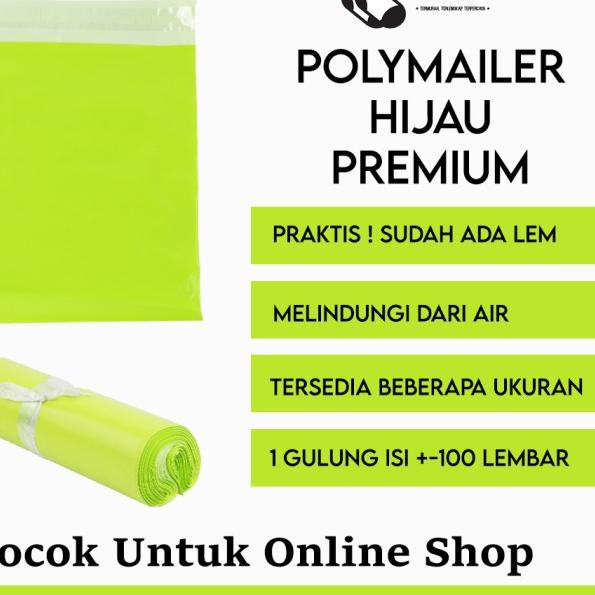 

Packaging Plastik Polymailer Tebal 28x42 Amplop Kantong Kemasan 100 pc - Hijau, 28x42