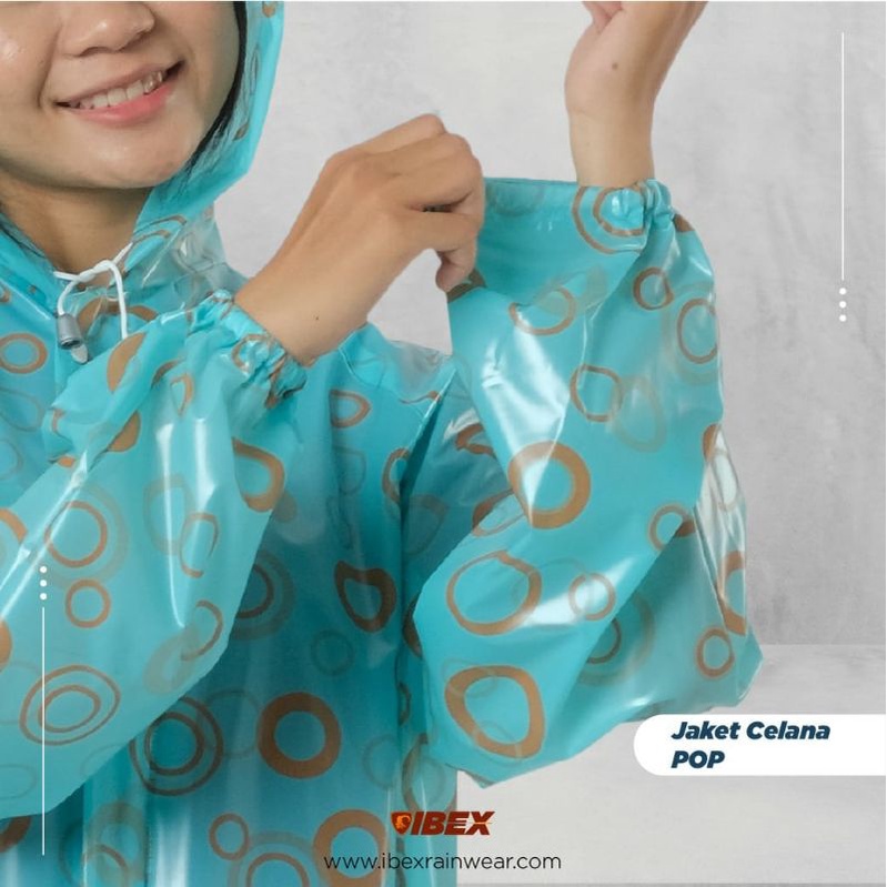 jas hujan baju celana dewasa pria/wanita IBEX POP termurah terlaris